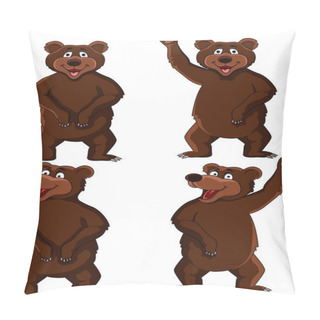 Personality  Brown Bear Cartoon Pillow Covers