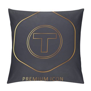 Personality  Boston Metro Logo Golden Line Premium Logo Or Icon Pillow Covers