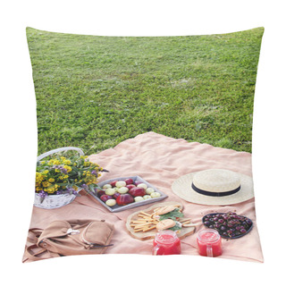 Personality  Picnic At The Park On The Grass  Pillow Covers