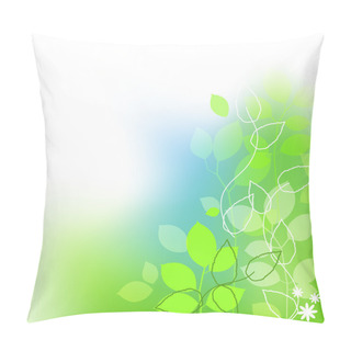 Personality  Fresh Leaves Summer Background Pillow Covers