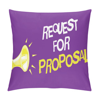 Personality  Handwriting Text Request For Proposal. Concept Meaning Document Contains Bidding Process By Agency Or Company Three Lines Text Idea Messages Ideas Alarm Speaker Symbol Announcement Pillow Covers