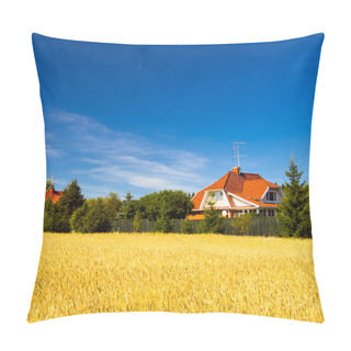 Personality  Summer Landscape With Wheat Field Pillow Covers