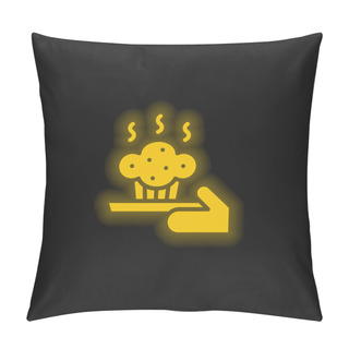 Personality  Baking Yellow Glowing Neon Icon Pillow Covers