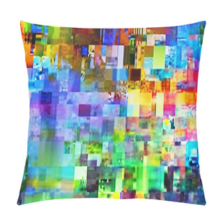 Personality  Digital TV Glitch On Television Screen Pillow Covers