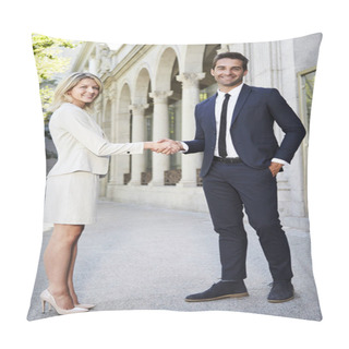 Personality  Business People Have Agreement Pillow Covers