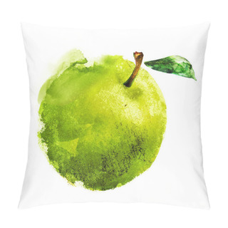 Personality  Watercolor Apple On White Pillow Covers