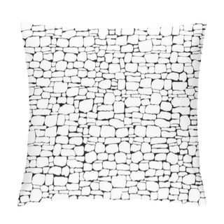 Personality  Seamless Texture Of General Layout Of Stone Masonry With Mixed Block Sizes. Pillow Covers