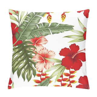 Personality  Jungle Plants White Background Pillow Covers