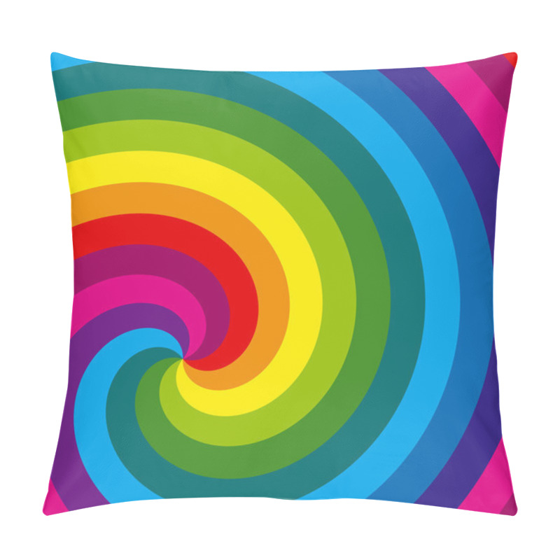 Personality  Rainbow Swirl Background. Vector. Pillow Covers