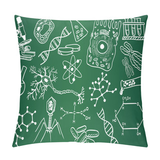 Personality  Biology Sketches On School Board Pillow Covers