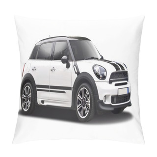 Personality  Hatchback Family Car Isolated On White Background Pillow Covers