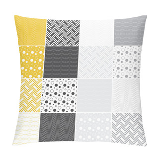 Personality  Geometric Seamless Patterns: Waves, Circles, Dots, Lines Pillow Covers