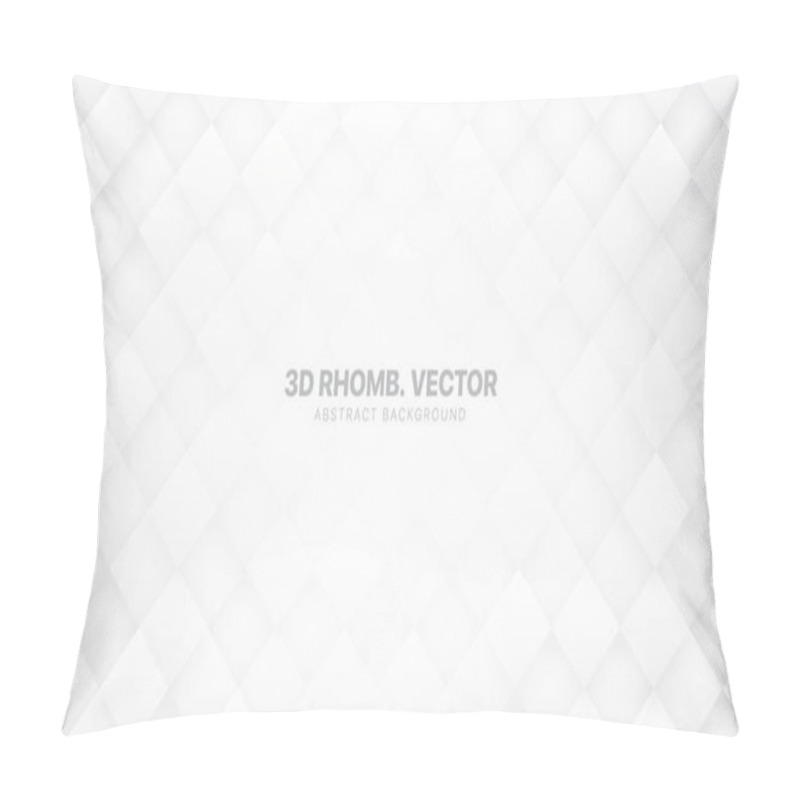 Personality  3D Vector Rhombus Grid White Abstract Background Pillow Covers