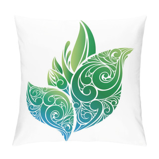 Personality  Vector Green Leaves Pillow Covers