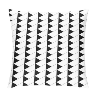 Personality  Black And White Geometric Seamless Pattern With Triangle And Tra Pillow Covers