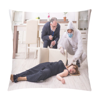 Personality  Forensic Experts At The Crime Scene Pillow Covers