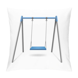 Personality  Realistic Detailed 3d Classic Outdoor Swing. Vector Pillow Covers