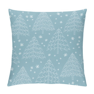 Personality  Seamless Winter Forest Pattern Pillow Covers