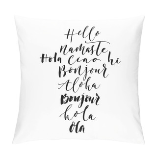 Personality  Collection Of Hand Drawn Greetings Words. Pillow Covers