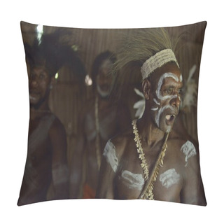 Personality  Men From The Tribe Of Asmat Pillow Covers