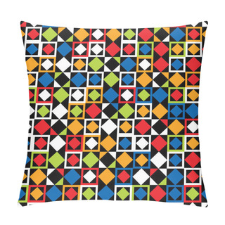 Personality  Geometric Seamless Pattern With Colorful Elements. Pillow Covers