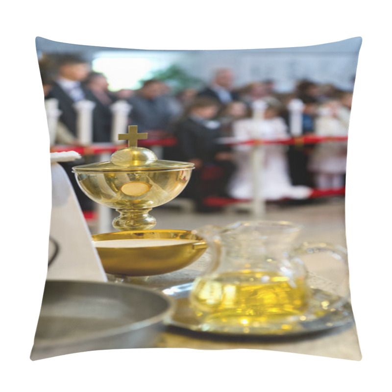 Personality  The blessed sacraments on the alter pillow covers