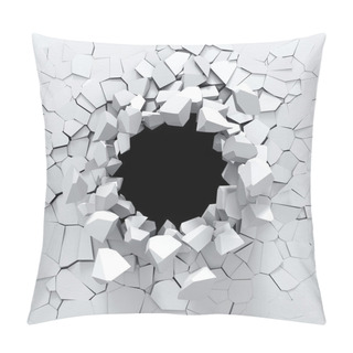 Personality  Destruction Of A White Wall Pillow Covers