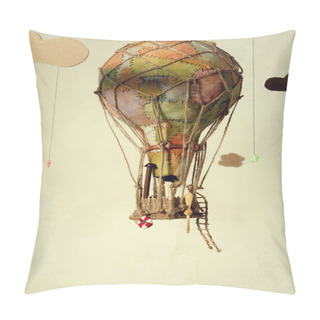 Personality  Old Steampunk Air Balloon Pillow Covers