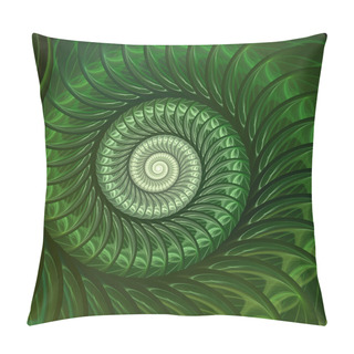 Personality  Abstract Fractal Spiral. Shell Background, Spiral Symmetry Fibonacci Shell Section. Half Cross, Golden Ratio Structure, Growth Close Up Pompilius Nautilus Pillow Covers