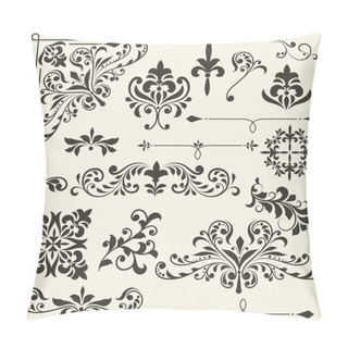 Personality  Vector Vintage Floral Design Elements Pillow Covers