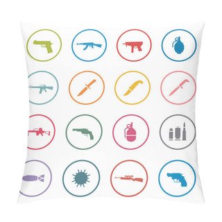 Personality  Weapon Icon Set Pillow Covers