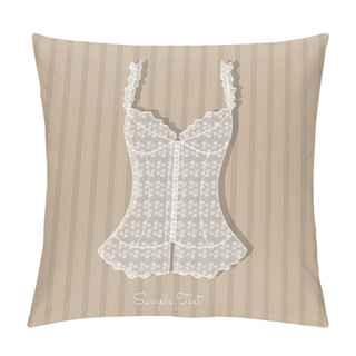 Personality  Vintage Background With Lady's Corset Pillow Covers