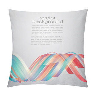 Personality  Techno Vector Curves Tapes Abstract Background Pillow Covers