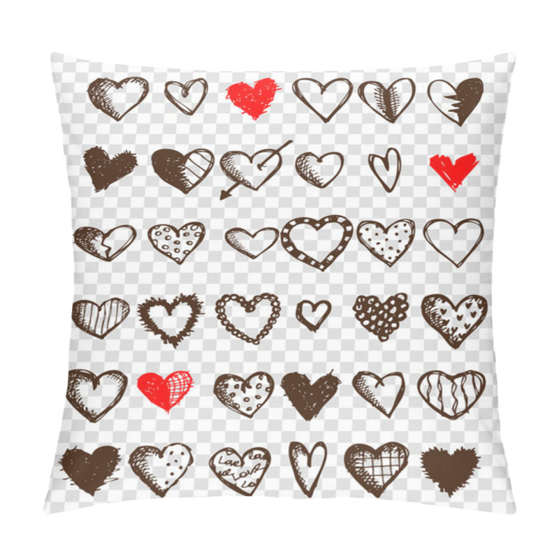 Personality  Set of valentine hearts for your design pillow covers