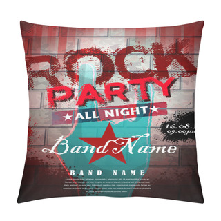 Personality  Rock Party Poster Pillow Covers