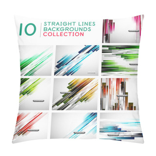 Personality  Set Of Straight Lines Abstract Vector Backgrounds Pillow Covers