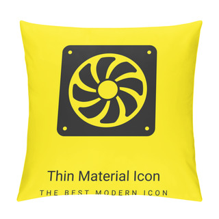 Personality  Big Electric Fan Minimal Bright Yellow Material Icon Pillow Covers