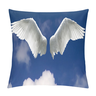 Personality  Angel Wings With Sky Background Pillow Covers