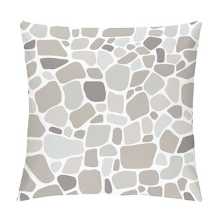 Personality  Seamless Pattern Gray Stone Floor Pillow Covers