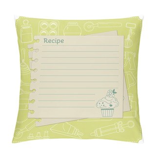 Personality  Sweet Recipe Card Template Pillow Covers