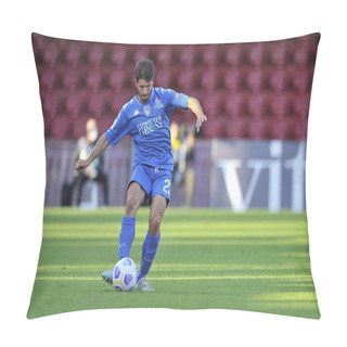 Personality  Davide Zappella Player Of Empoli, During The Italian Cup Match Between Benevento Vs Empoli Final Result 2-4, Match Played At The Ciro Vigorito Stadium In Benevento. Italy, October 28, 2020. Pillow Covers
