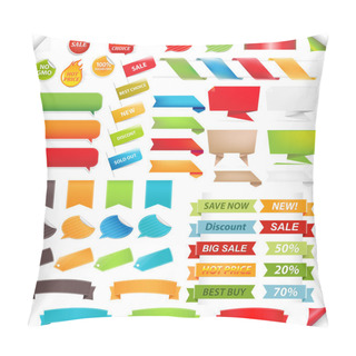 Personality  Big Set Speech Bubble And Labels Pillow Covers