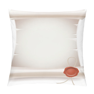 Personality  Scroll Paper With Seal Wax Pillow Covers