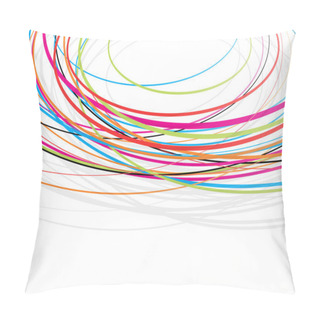 Personality  Colorful Scribble Lines Design Pillow Covers