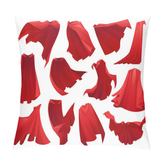 Personality  Red Cape Seperhero Satin Cloth, Magic Covers Set Pillow Covers