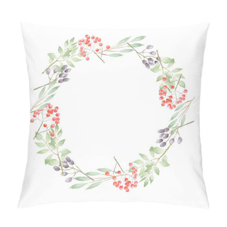 Personality  Wreath Of Twigs And Berries Pillow Covers