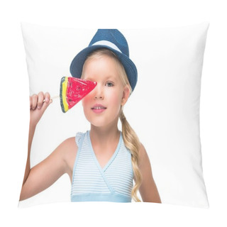Personality  Child In Swimsuit With Ice Cream    Pillow Covers