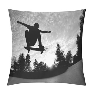 Personality  Skateboarding Silhouette Pillow Covers