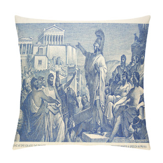 Personality  Perikles Makes A Speech To Crowd Pillow Covers