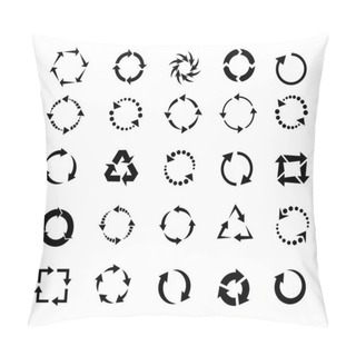 Personality  Circle Arrows, Refresh, Reload Icon Set Pillow Covers